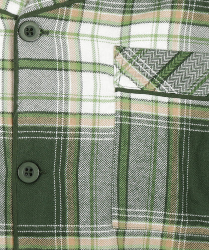 Flanell-Pyjama-Set | Grün