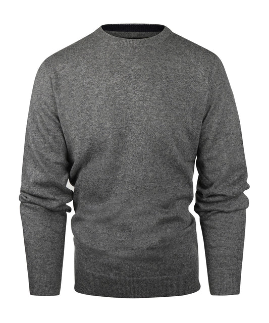 Round Neck Cashmere Sweater | Grey