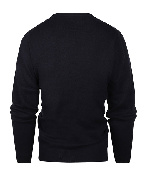 Round Neck Cashmere Sweater | Navy Blue