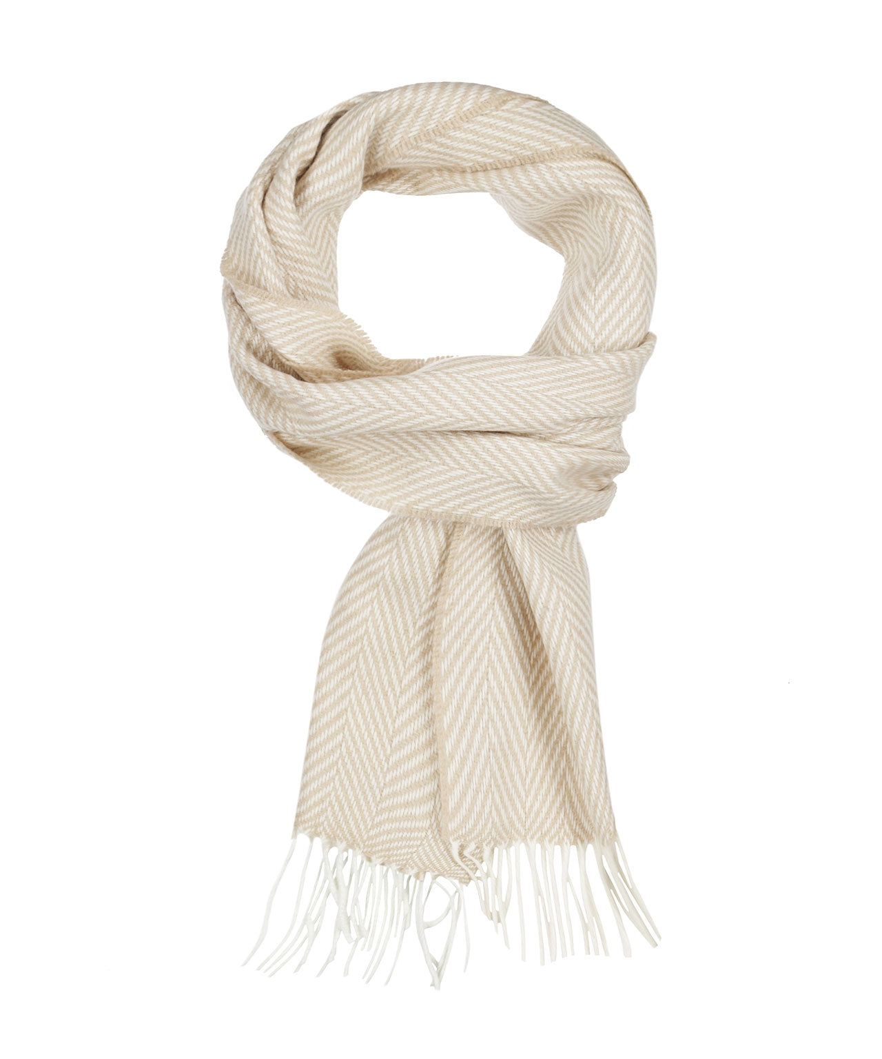 Lambswool/Cashmere Scarf | White