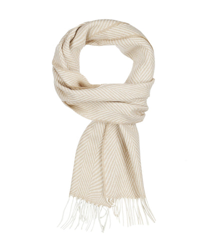 Lambswool/Cashmere Scarf | White