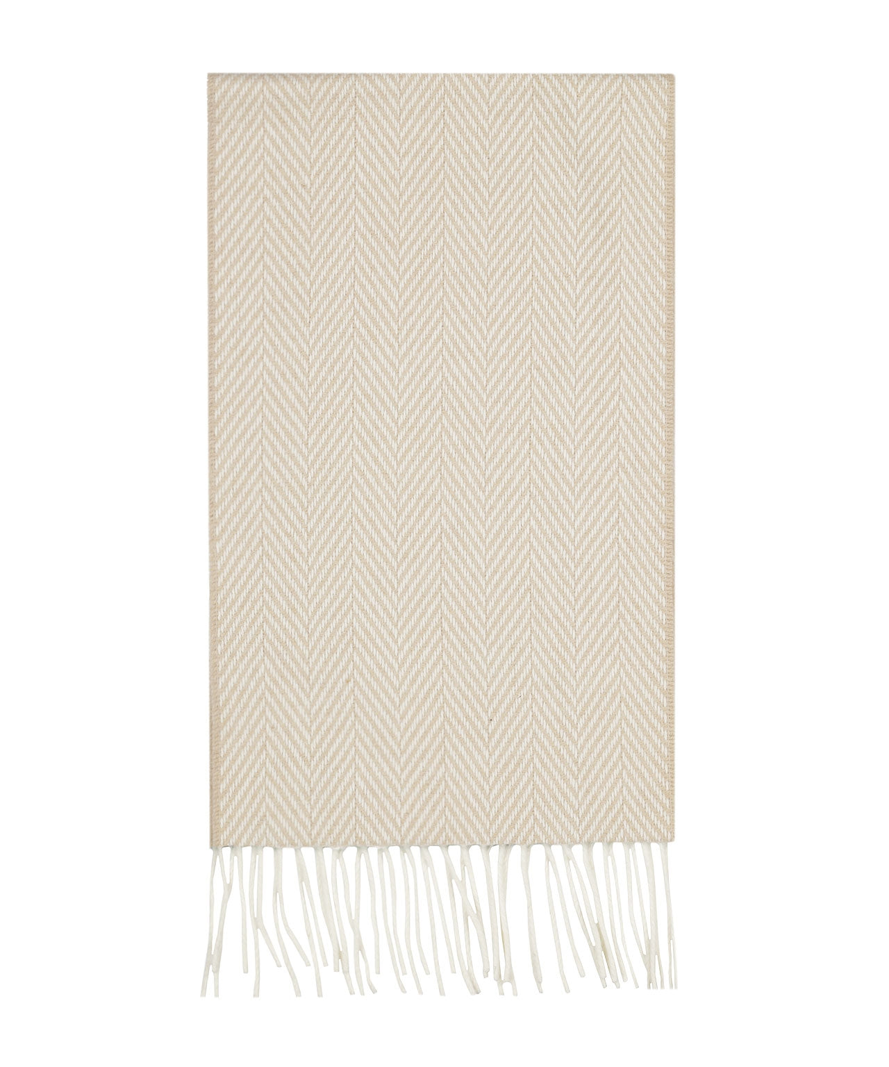 Lambswool/Cashmere Scarf | White