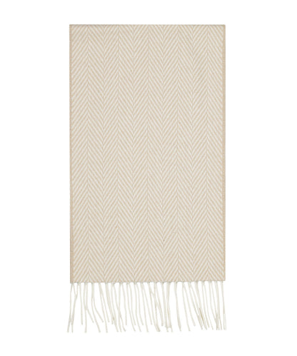Lambswool/Cashmere Scarf | White