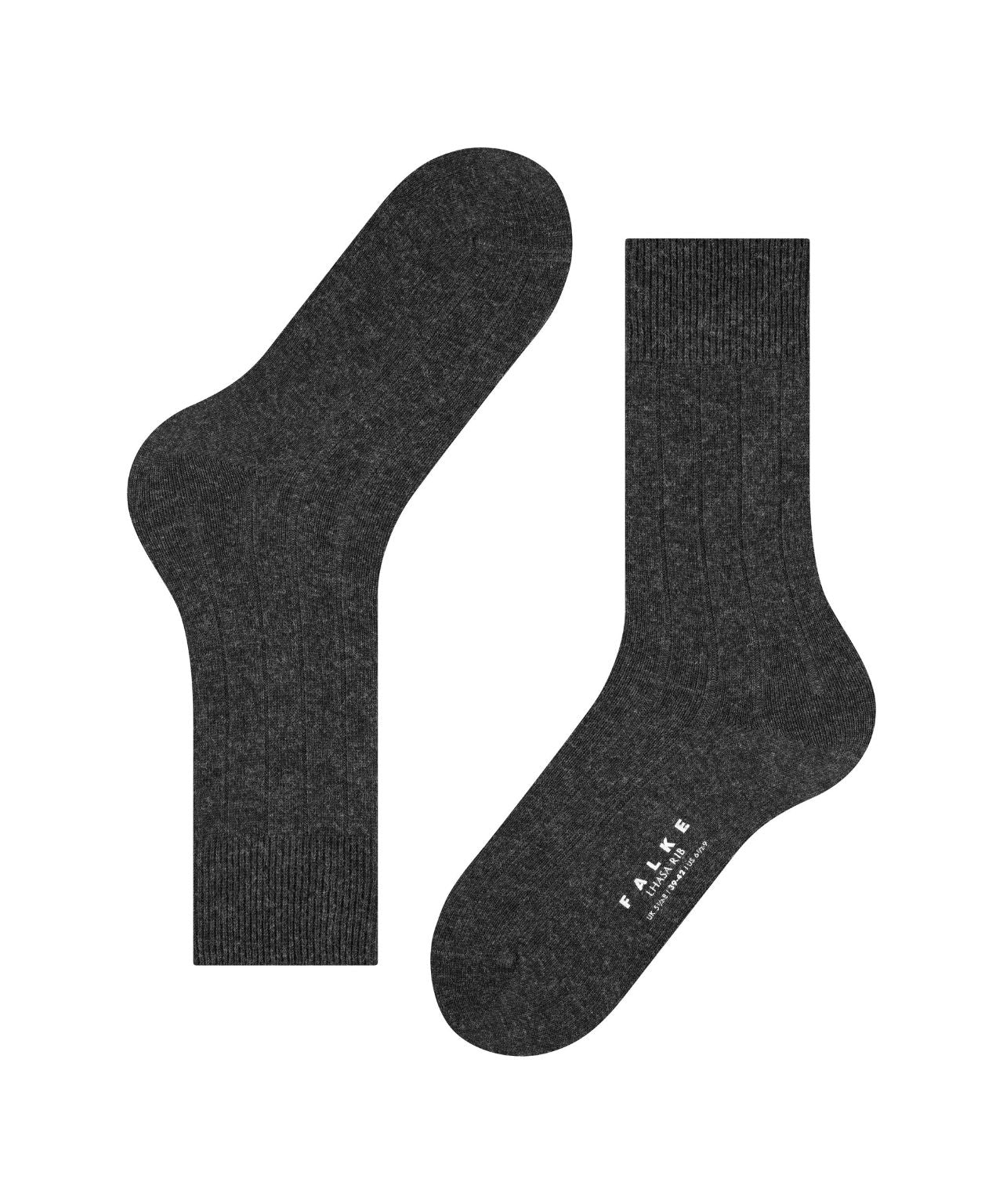 Lhasa-Rippsocken für Herren | Grau
