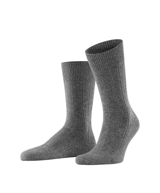 Lhasa-Rippsocken für Herren | Grau
