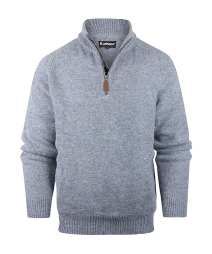 Barbour Talder Half Zip Strickpullover | Blau