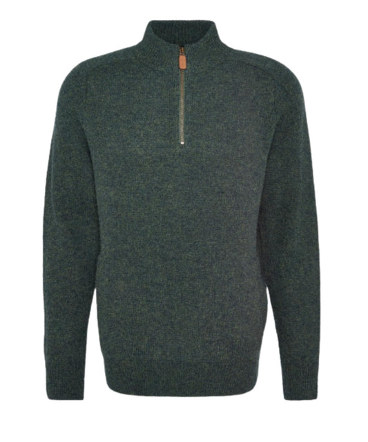 Barbour Talder Half Zip Strickpullover | Grün