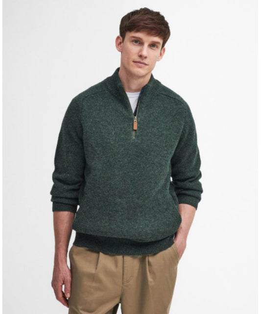 Barbour Talder Half Zip Strickpullover | Grün