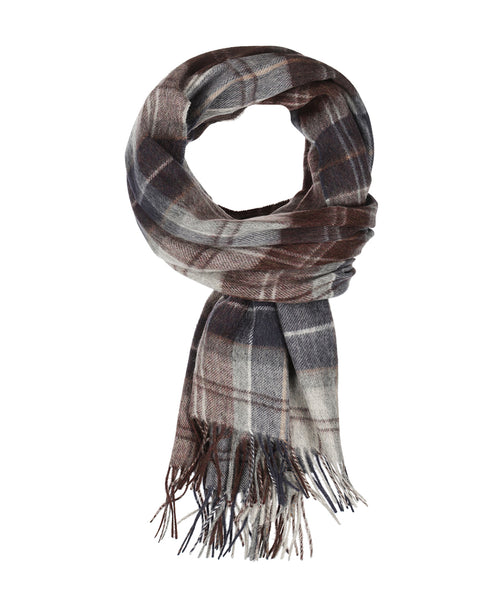 Barbour Brack Patchwork Tartan Scarf | Blue