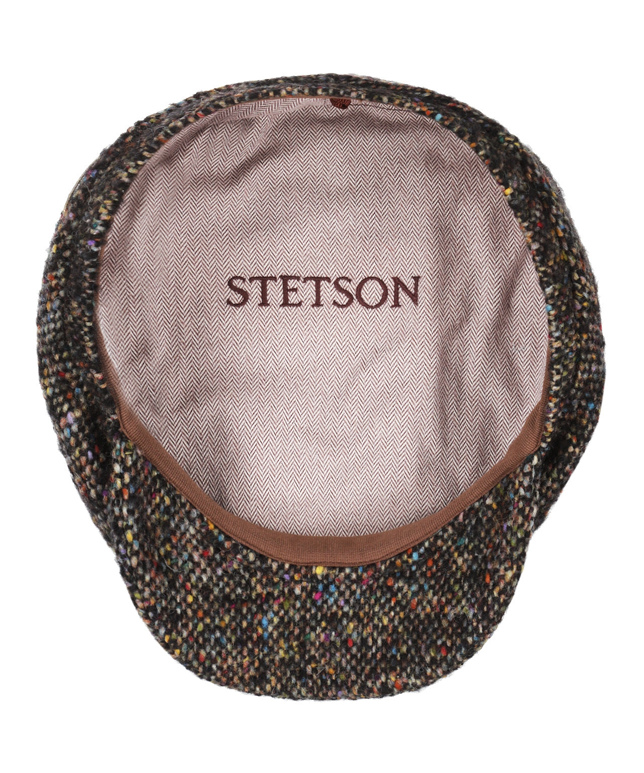 Driver Cap Wool Donegal | Zwart/Multicolour Melange