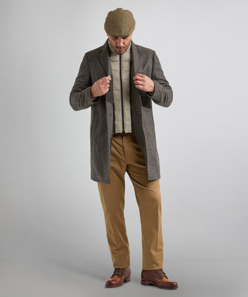 Long Coat Wool Mix | Brown