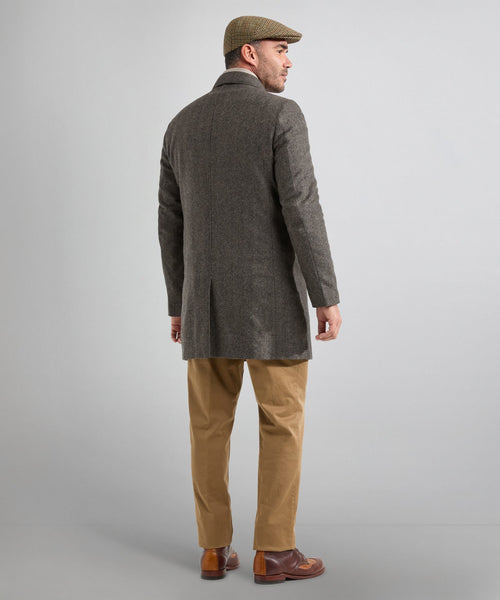Long Coat Wool Mix | Brown