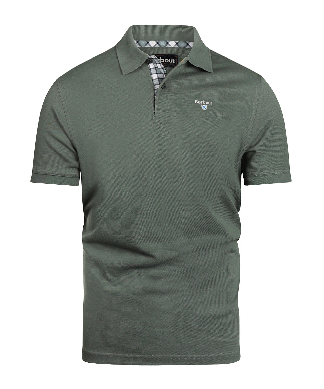 Barbour Tartan Pique Polo | Grey