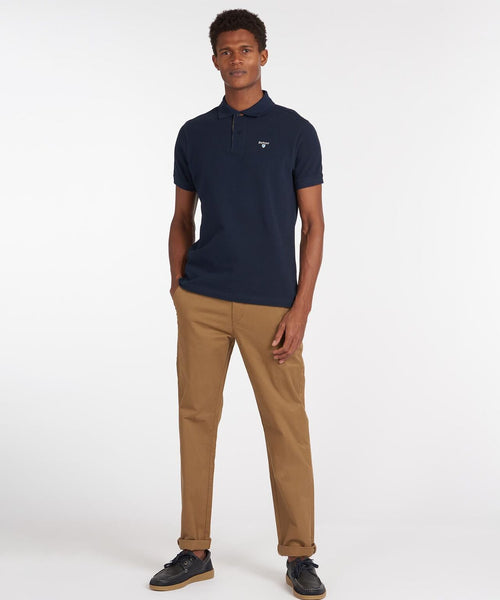 Barbour Tartan Pique Polo | Navy Blue