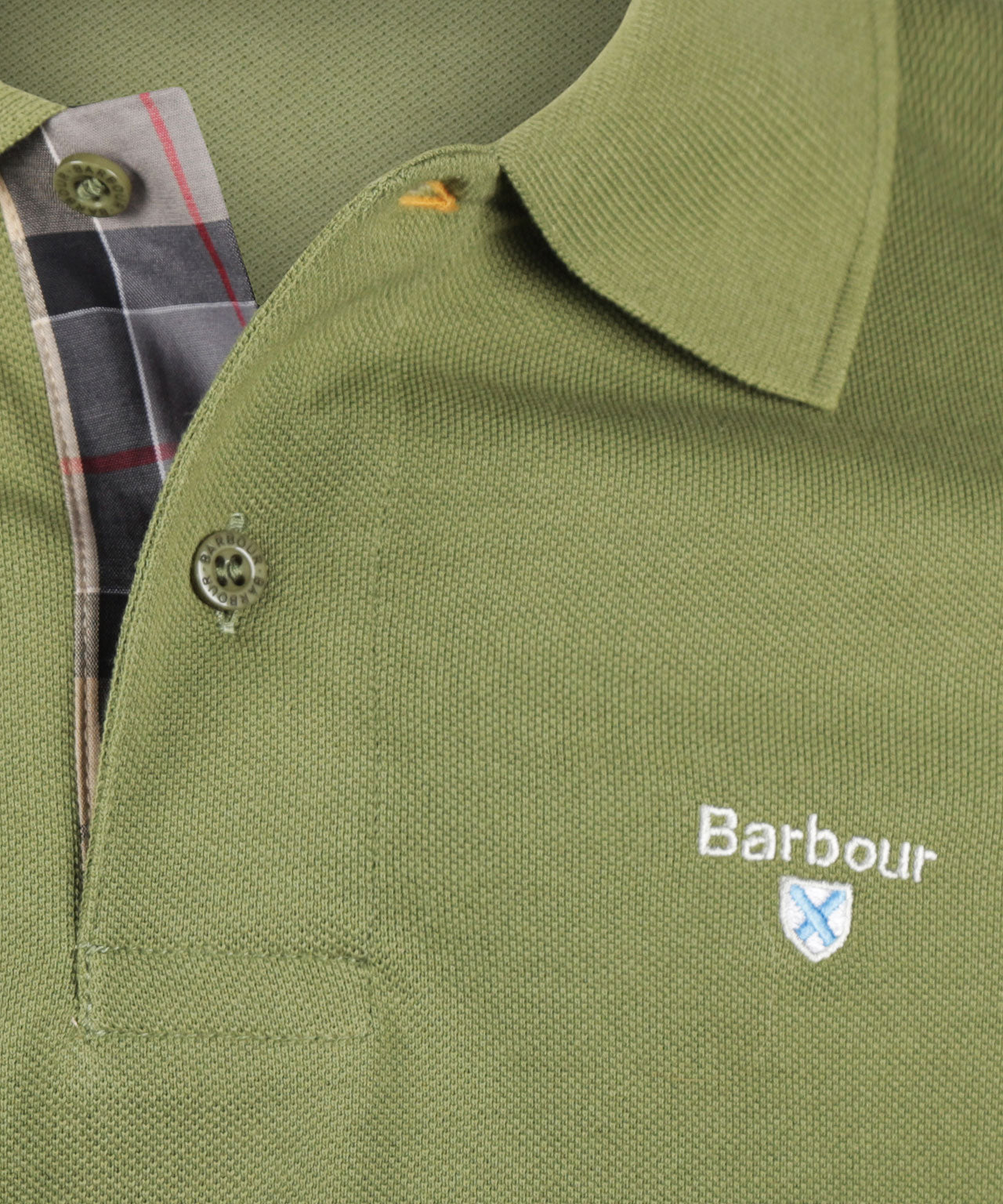 Tartan Pique Polo | Olive