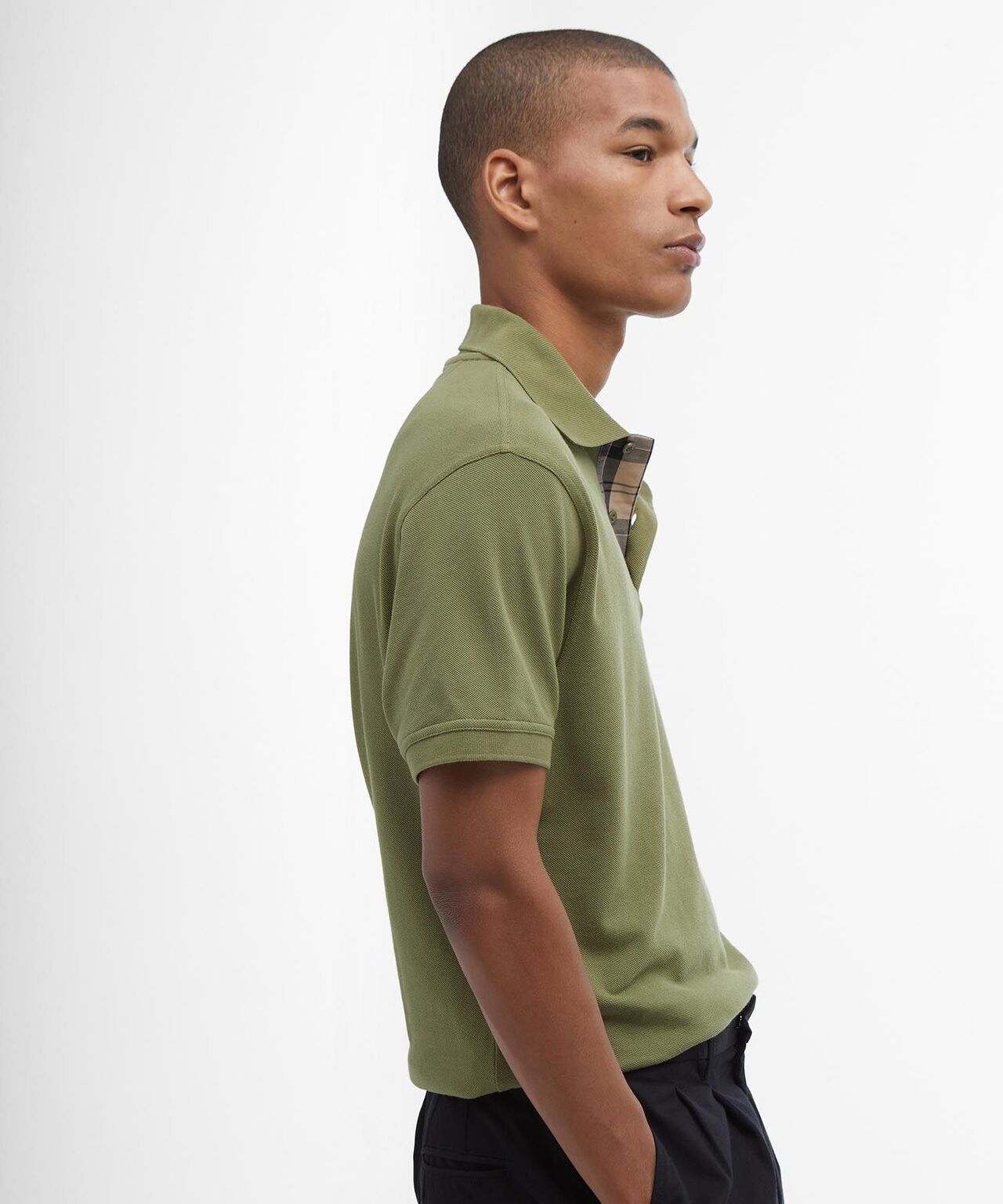 Tartan Pique Polo | Olive