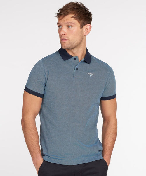 Barbour Polo Essential Sports Mix | Nacht Blauw
