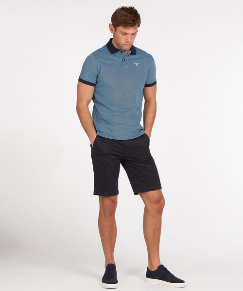 Barbour Polo Essential Sports Mix | Nacht Blauw