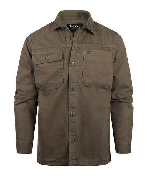 Barbour Lingfield Canvas Overshirt | Green