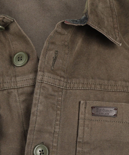 Barbour Lingfield Canvas Overshirt | Green