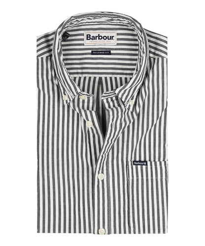 Barbour Cresswell Seersucker Kurzarmhemd | Marineblau