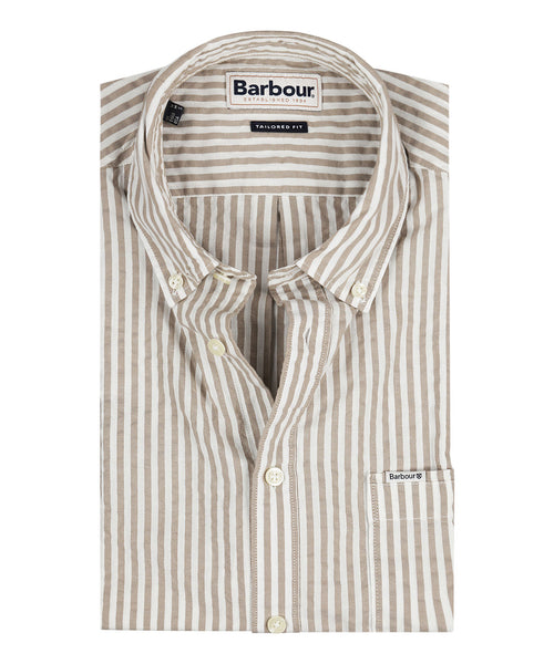 Barbour Cresswell Seersucker Shirt Short Sleeve | Beige