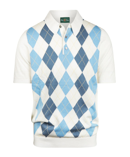 Argyle Polo Korte Mouw | Wit