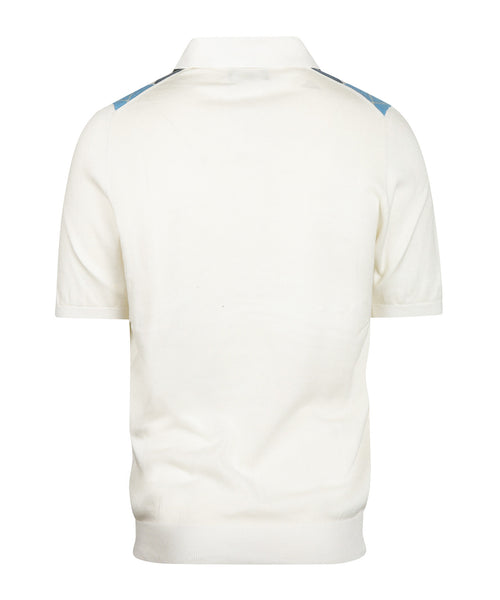 Argyle Polo Korte Mouw | Wit