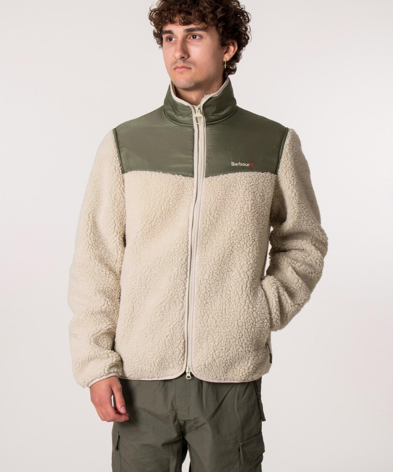 Barbour Axis Fleecejacke | Ecru
