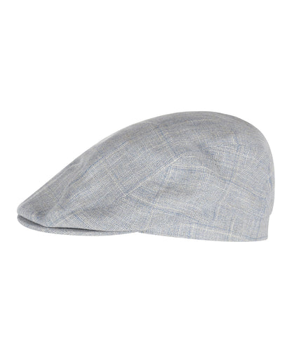 Klassieke Cap 85% Viscose 15% Linnen | Licht Blauw Ruit