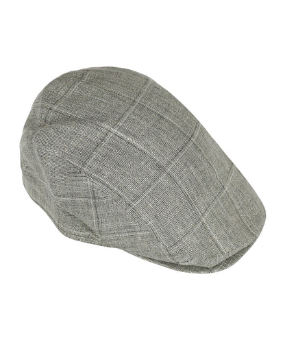 Klassieke Cap 85% Viscose 15% Linnen | Groen Ruit
