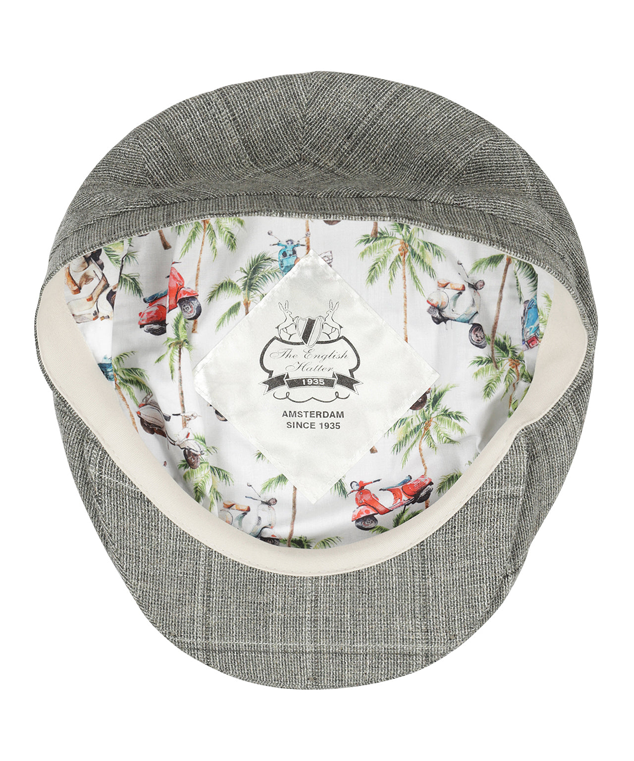 Klassieke Cap 85% Viscose 15% Linnen | Groen Ruit