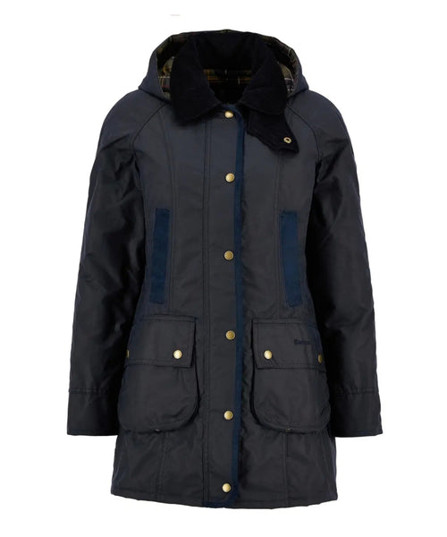 Barbour Bower Wax Jacket Dames | Navy Blauw