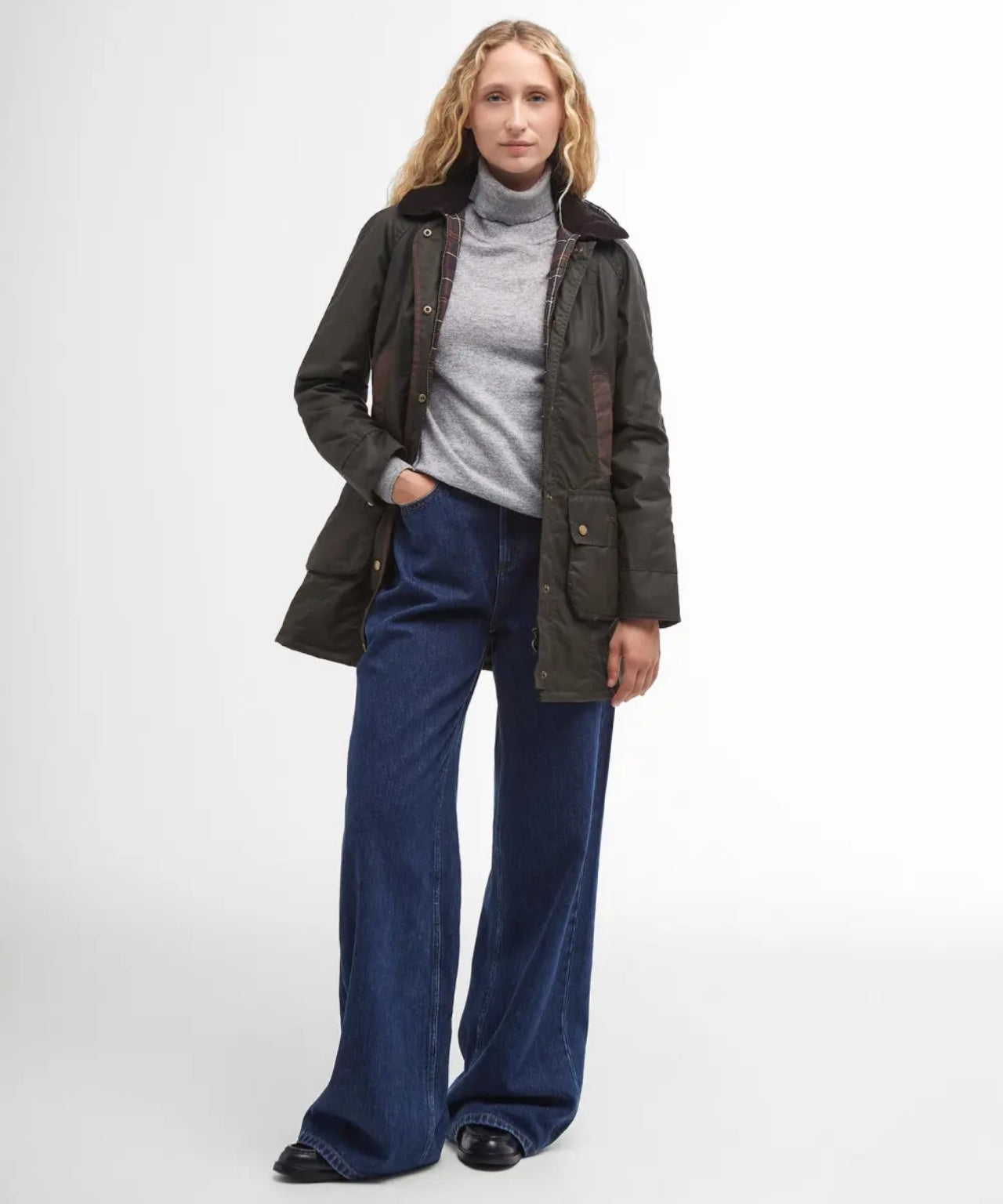 Barbour Bower Wachsjacke Damen | Grün