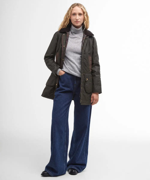 Barbour Bower Wax Jacket Dames | Groen