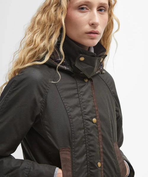 Barbour Bower Wax Jacket Dames | Groen