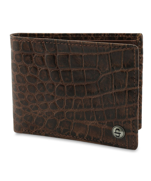 Stetson Croco Embossed Wallet | Brown
