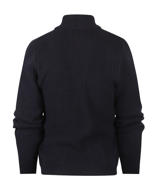 William Lockie Jamie Vest with Scarf Collar | Navy Blue