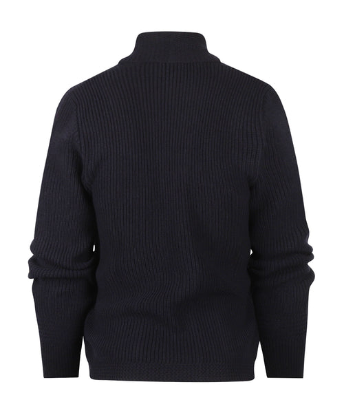 William Lockie Jamie Vest with Scarf Collar | Navy Blue