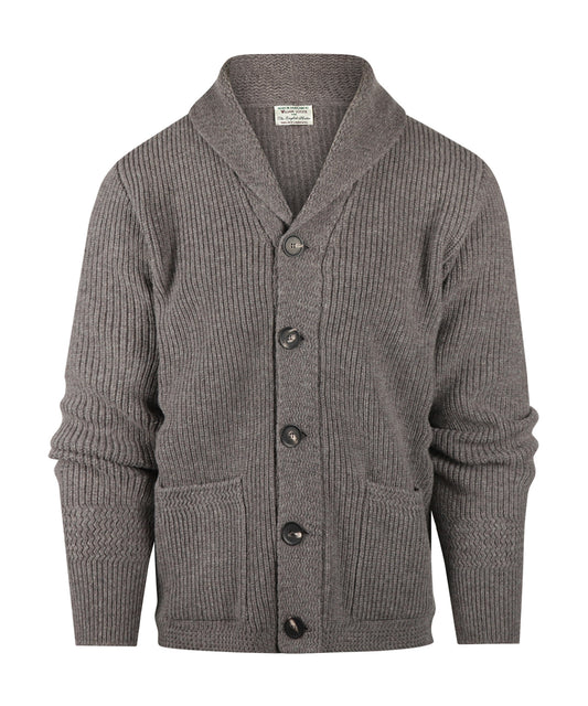 William Lockie Cardigan Jamie mit Schalkragen | Birke
