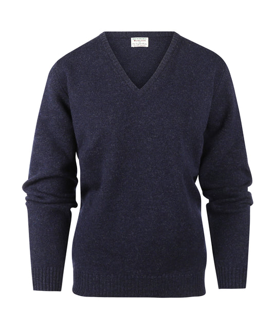 William Lockie Lucinda V-Neck | Oxford Blue