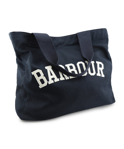 Barbour Logo Holiday Tote Bag | Blue