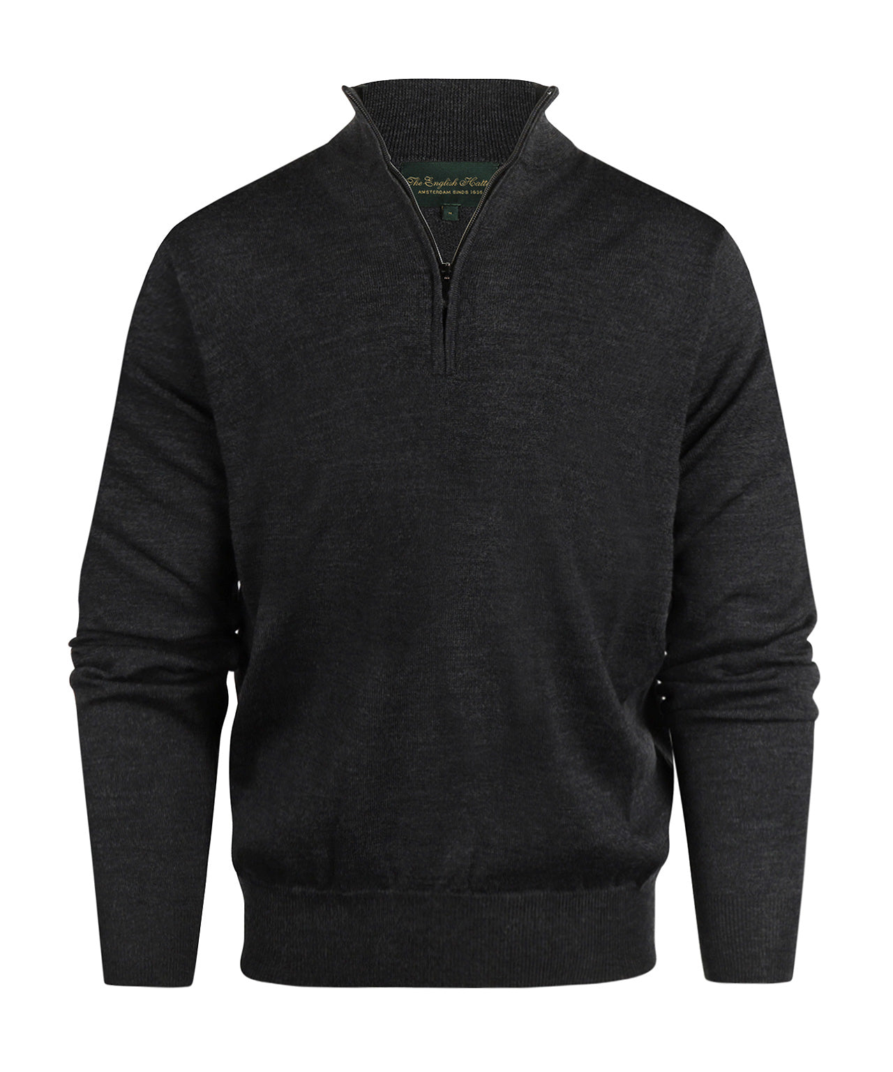 Merino Turtle rits | Charcoal