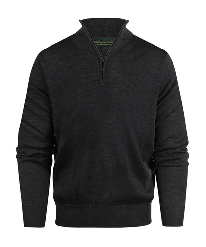 Merino Turtle rits | Charcoal