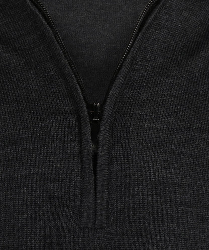 Merino Turtle rits | Charcoal