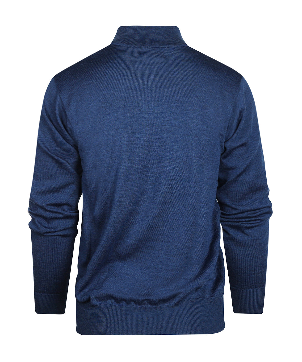 Merino Turtle rits | Blauw Melange