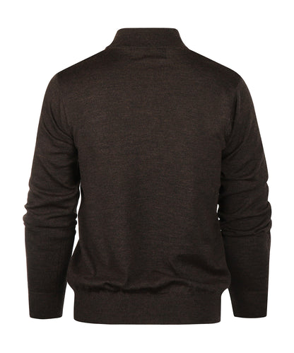 Merino Turtle rits | Donker Bruin