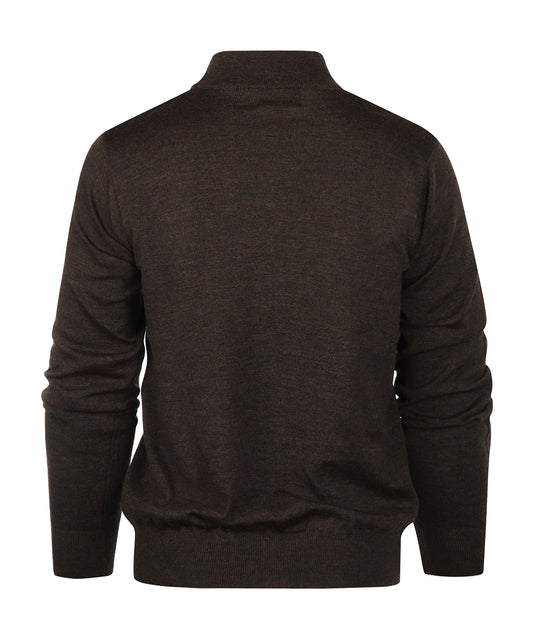 Merino Turtle rits | Donker Bruin