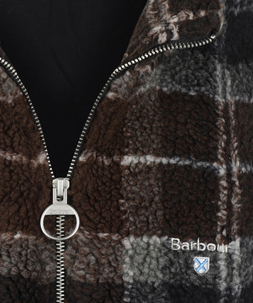 Barbour Tartan Sherpa Fleece | Navy Blue