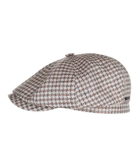 Stetson Hatteras Leinen/Baumwolle Hahnentrittmuster | Braun